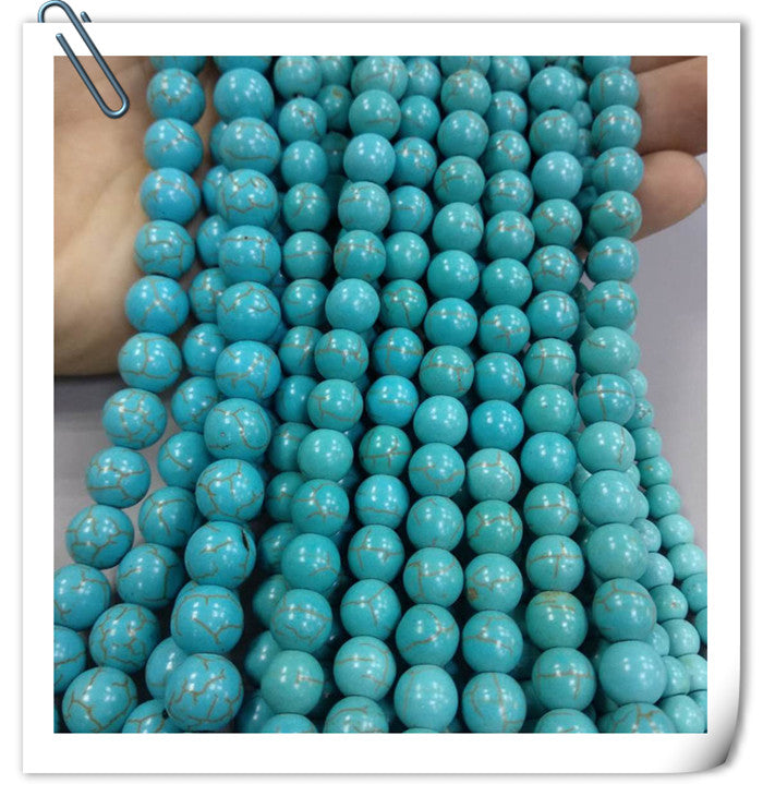 合成蓝松石圆珠散珠 DIY饰品配件 4mm-22mm 批发